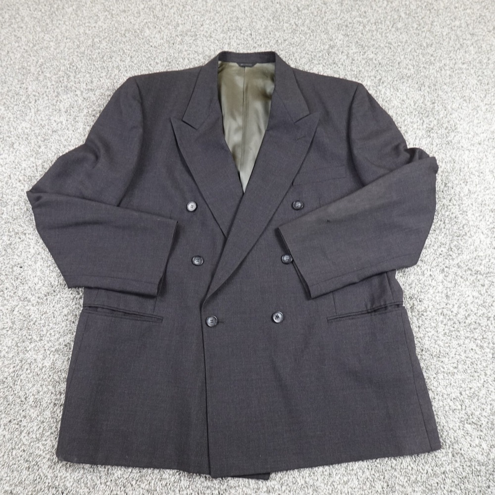 VTG Givenchy Monsieur Jacket Mens 46 Gray Wool Sport Coat Blazer Union Made USA